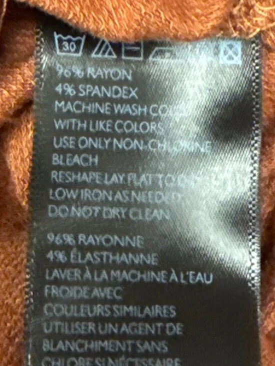 Silence + Noise Cold Shoulder Top Women's XS Rust Brown Knit Rayon Blend - Picture 10 of 10